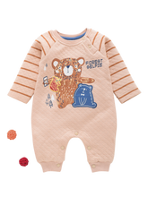 Full Sleeve Romper - Brown Teddy